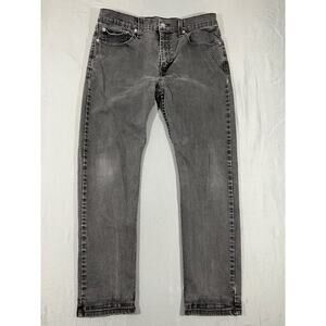 Levis 502 Taper Jeans Mens 33x30 Black Wash Stretch Denim WaterLess